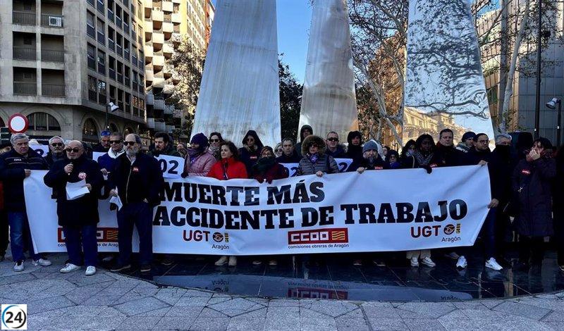 CCOO y UGT en Aragón solicitan mayor personal y campañas de sensibilización para disminuir los accidentes laborales serios y fatales.