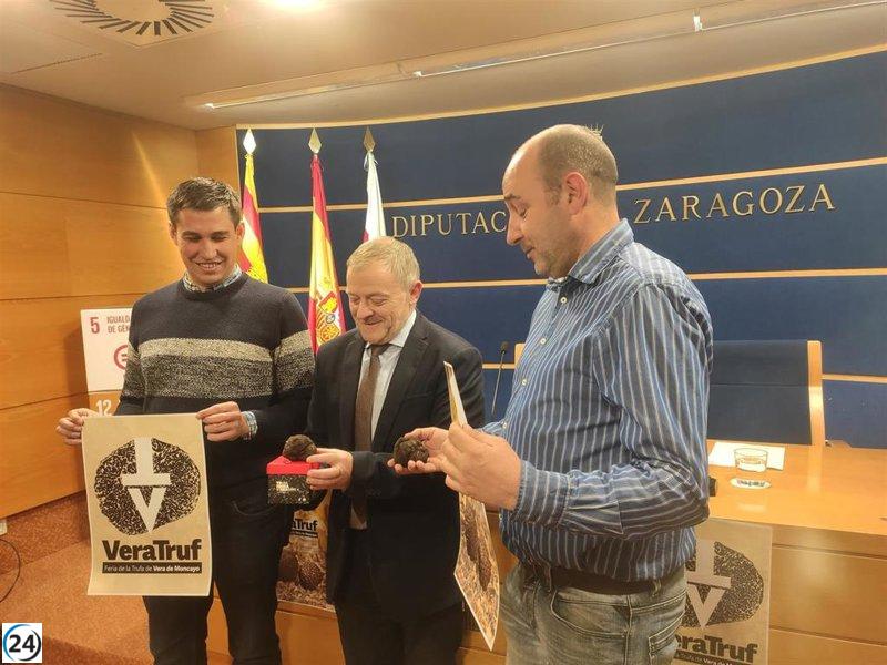 Exitosa feria de la trufa en Vera de Moncayo con gran participación de expositores.