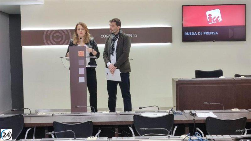 IU y ZeC piden medidas para evitar que la Comunidad y la capital aragonesa se conviertan en un lugar de desechos del sur de Europa.