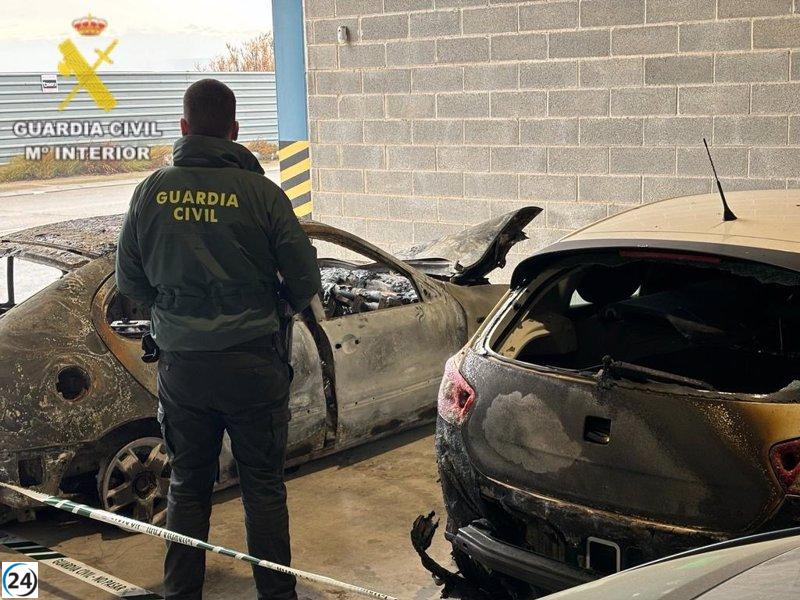 Arrestado individuo de 33 años por provocar fuego en 8 autos en Fraga (Huesca)