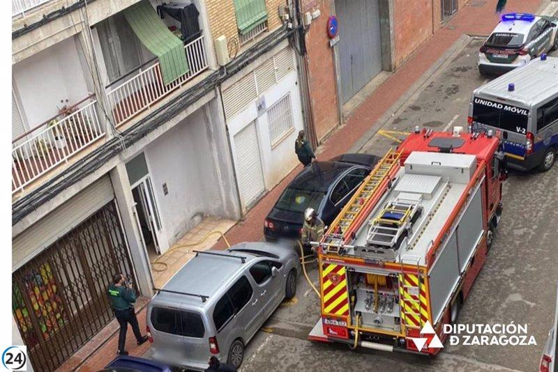 Fuego controlado tras incendio en residencia de Caspe (Zaragoza) generado en cocina