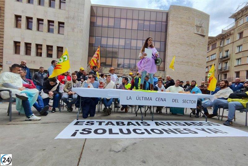 UAGA y UPA presionan al Gobierno de Aragón por ayudas directas al sector primario.