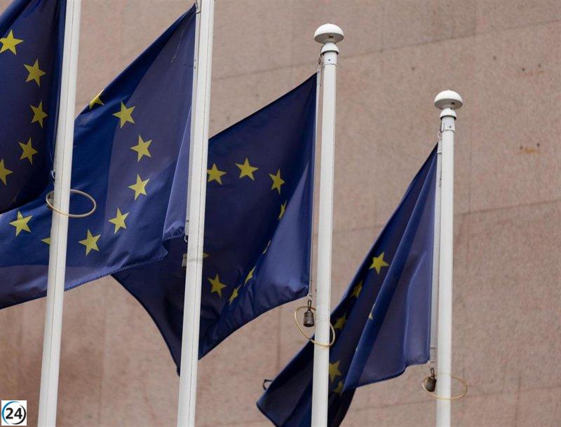 Las Cortes de Aragón despliegan la bandera de la UE en nombre de la 