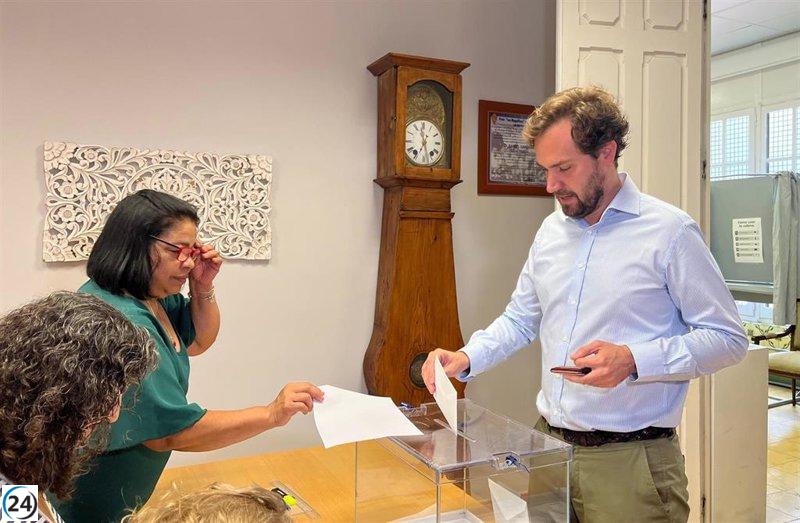 Borja Giménez del PP destaca la importancia de una alta participación para obtener más representación en el Parlamento Europeo.