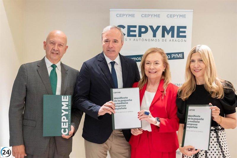 Azcón pide al Gobierno que deje de intervenir y estigmatizar a los empresarios.