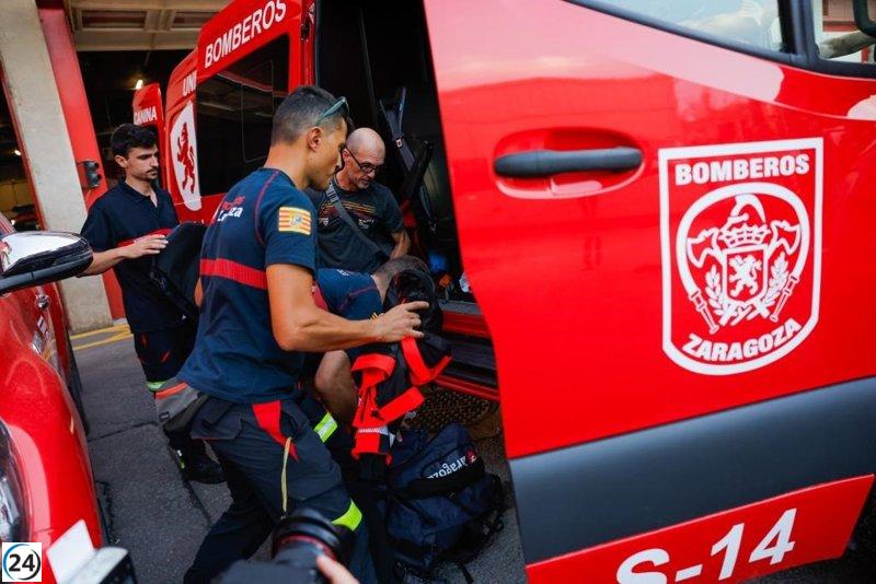 Incendio en instalaciones municipales de Cuarte de Huerva requiere intervención de bomberos.