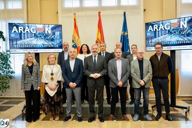 Aragón firma convenio para apoyar la reconstrucción empresarial en la Comunidad Valenciana.