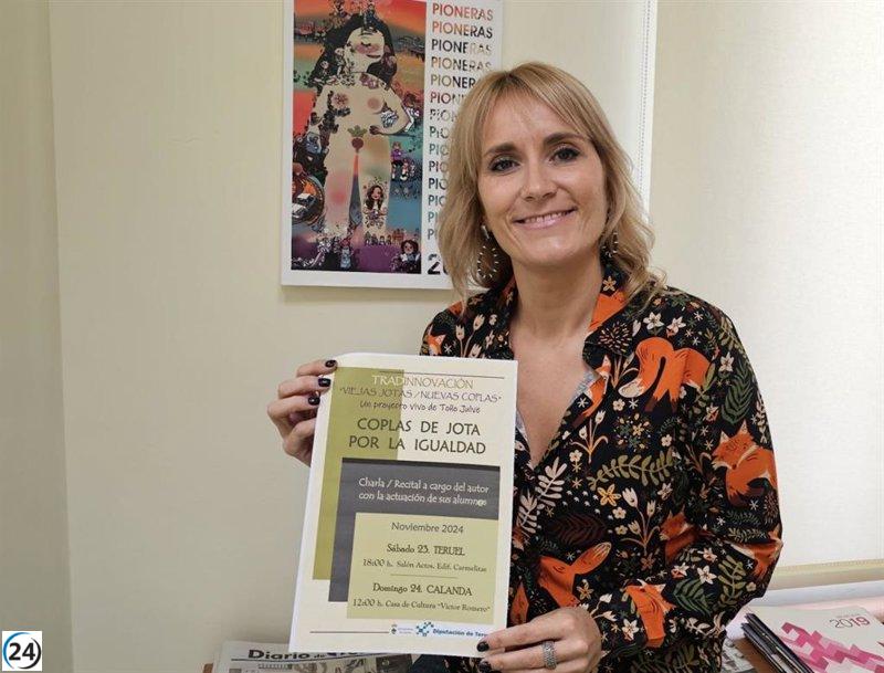 La DPT organiza dos recitales de 'Coplas de jota por la igualdad' en Teruel y Calanda.