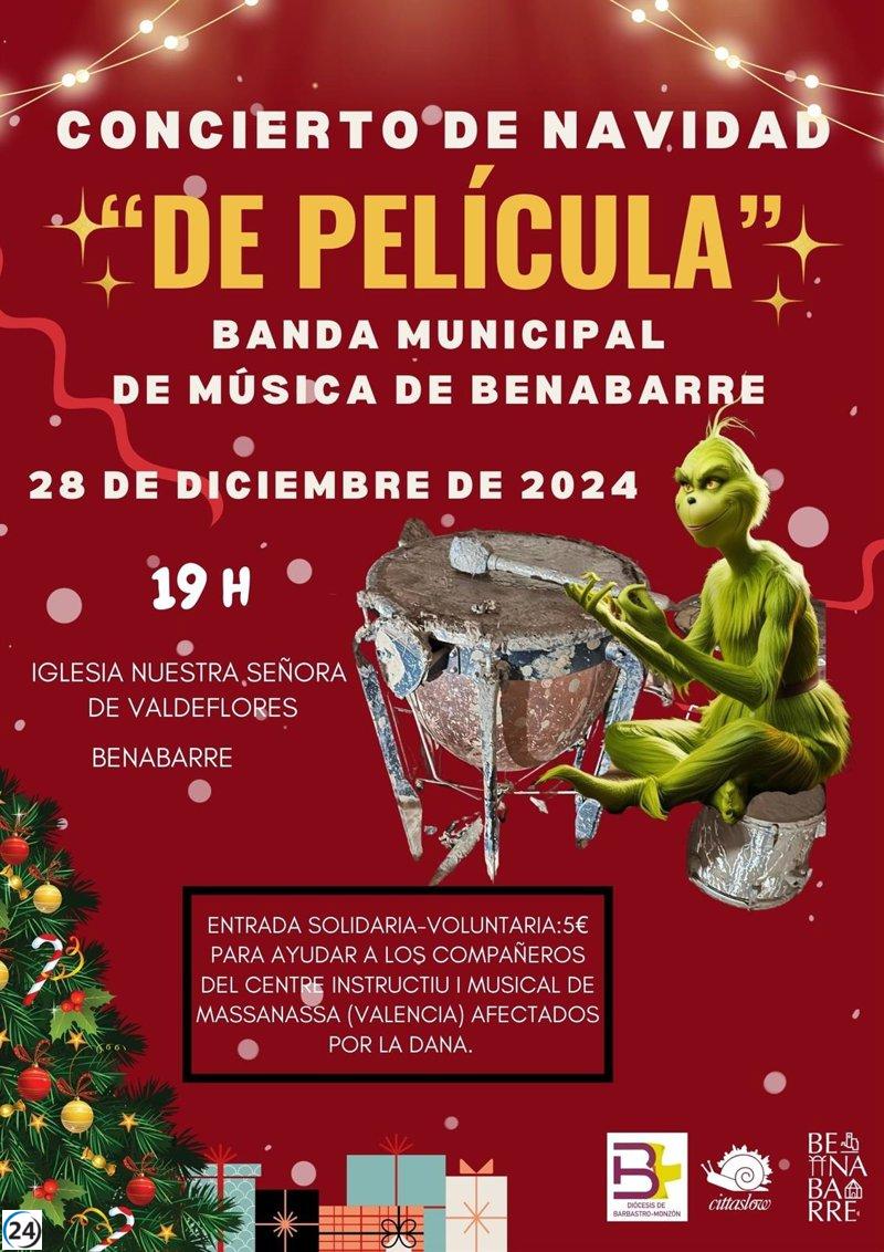 Concierto benéfico de la Banda de Benabarre para restaurar centro musical en Massanassa.