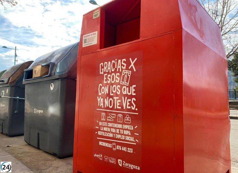 Zaragoza lidera iniciativa nacional para la recolección de residuos textiles.
