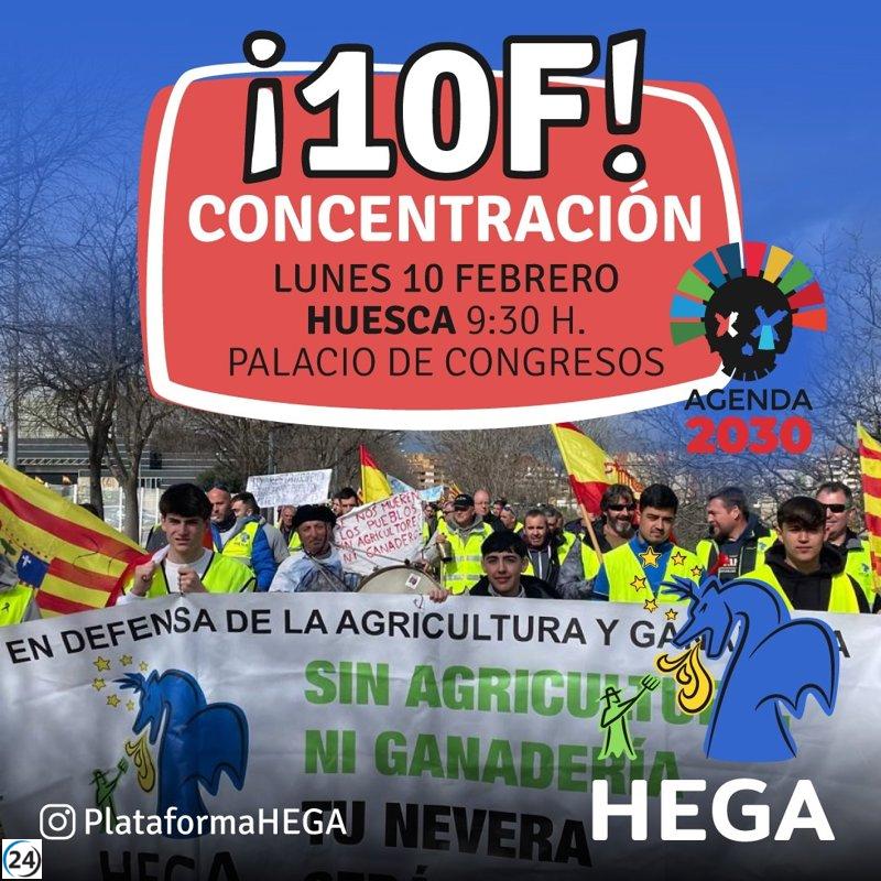 Tractorada en Huesca exigirá cesar las
