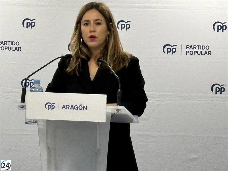 Dívar (PP) advierte que Alegría se consolidará como la nueva líder del PSOE Aragón en el congreso de Sánchez.