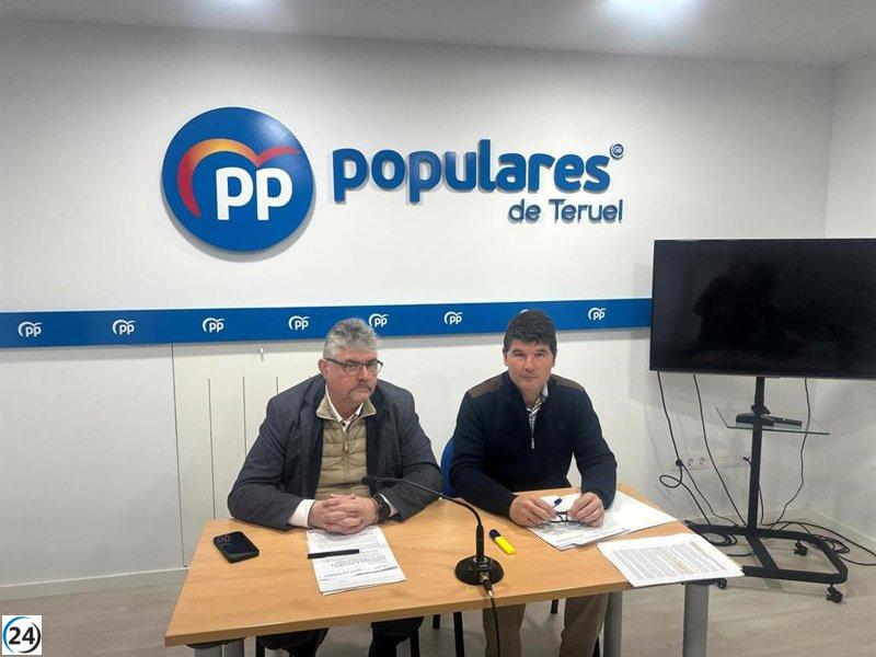 El PP de Teruel reclama al Gobierno de Sánchez apoyos para la provincia afectados por la sequía.