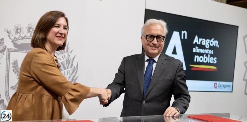 El Gobierno de Aragón y el Ayuntamiento impulsan la promoción de productos locales en eventos culturales.