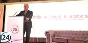 Octavio López destaca la importancia de las empresas familiares en el 75 aniversario de Transportes Callizo.