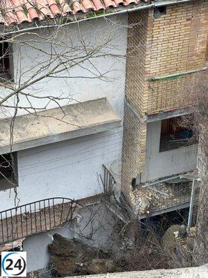 Aínsa clama por intervención inmediata de la DPH tras el deslizamiento que afecta el acceso a su villa histórica.