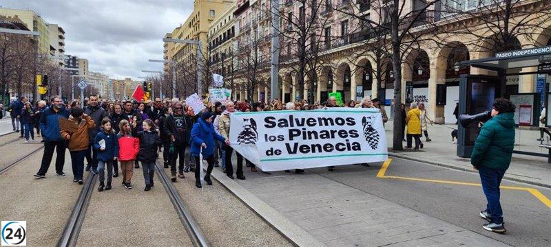 Protestas masivas en la ciudad contra las decisiones del gobierno local.
