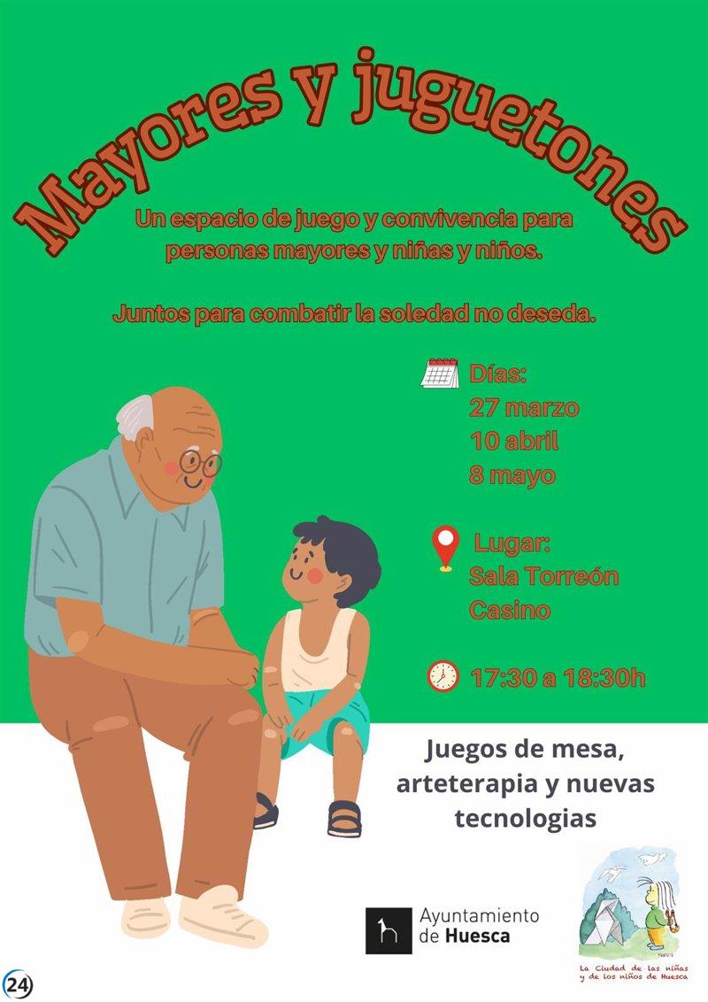 Huesca lanza iniciativa 'Mayores y juguetones' para enfrentar la soledad entre ancianos.