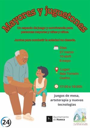 Huesca lanza iniciativa 'Mayores y juguetones' para enfrentar la soledad entre ancianos.