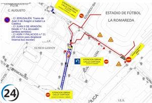 Obras paralizan la movilidad en la Universidad, el Centro, el Casco Histórico, Valdefierro y Casetas.