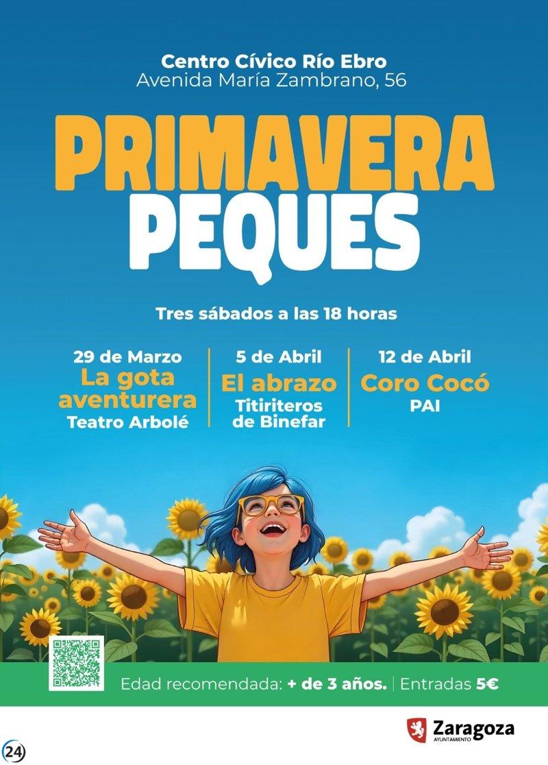 Esta primavera, el centro cívico Río Ebro presenta tres funciones teatrales para toda la familia.