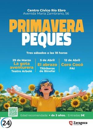 Esta primavera, el centro cívico Río Ebro presenta tres funciones teatrales para toda la familia.