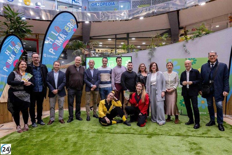 Zaragoza revive el evento Hola Primavera con actividades familiares y deportes en la plaza del Pilar.
