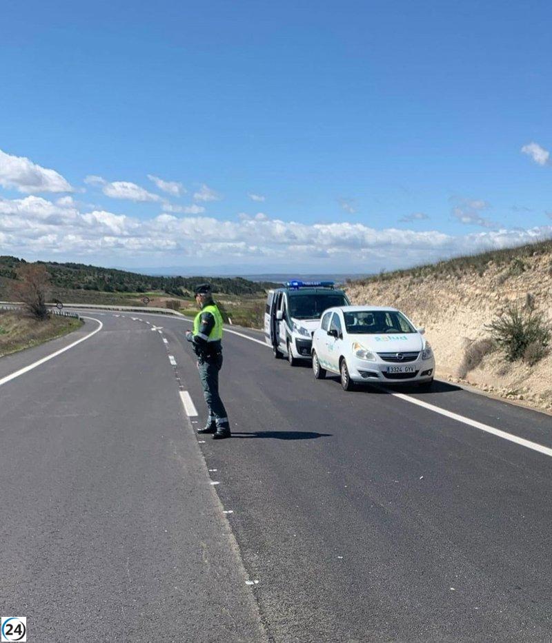 Ciclista pierde la vida en accidente en la A-129, Villamayor de Gállego.