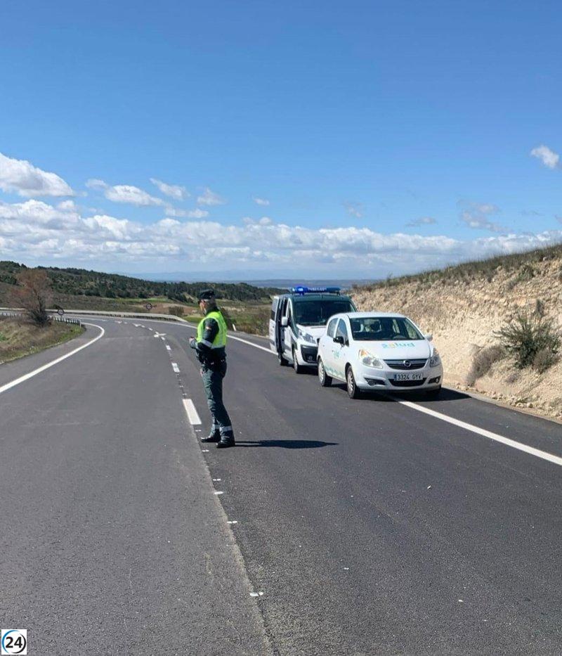 Fallece ciclista en trágico accidente en la A-129, Villamayor de Gállego.