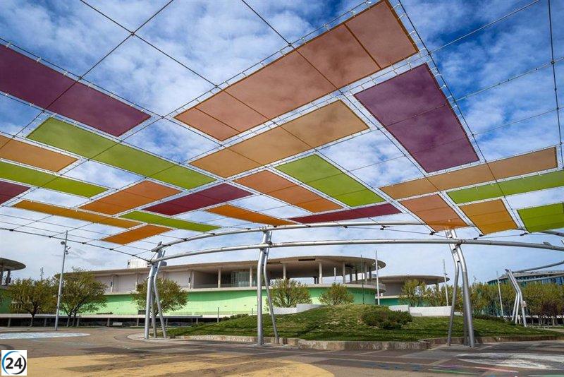 El Ayuntamiento crea una nueva área sombreada de 400 m² en el recinto Expo gracias a fondos de la UE.