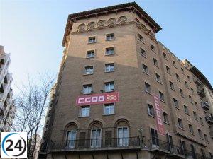 CCOO Aragón resalta la solidez del empleo y aboga por aumentar salarios y disminuir la jornada laboral.