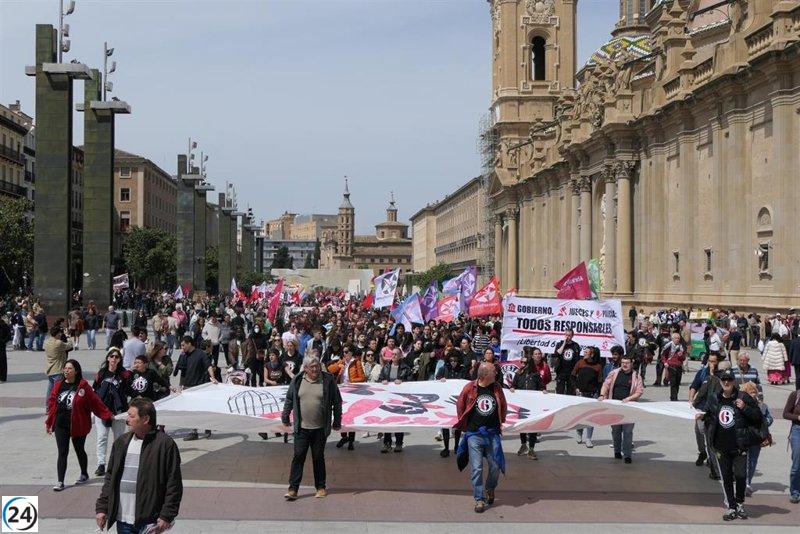 Manifestantes reclaman al Gobierno que libere a 'los 6 de Zaragoza'