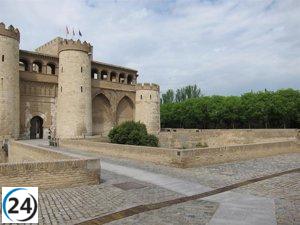 Taller infantil de Goya destaca en la jornada de puertas abiertas de la Aljafería por el 23 de abril.