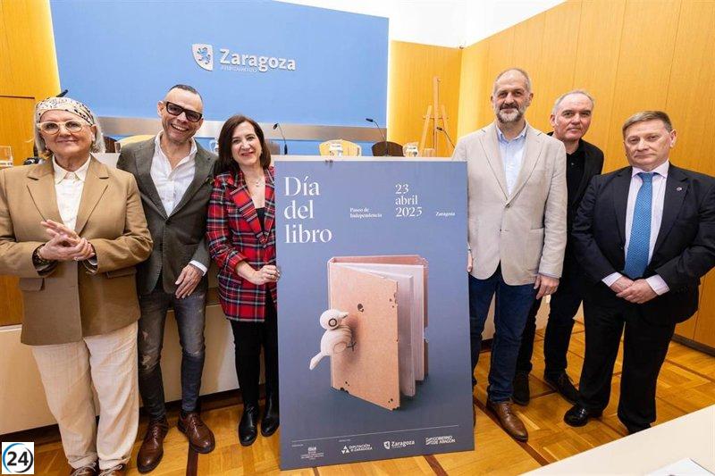 Zaragoza celebra un Día del Libro récord con 117 expositores y 450 escritores el 23 de abril.