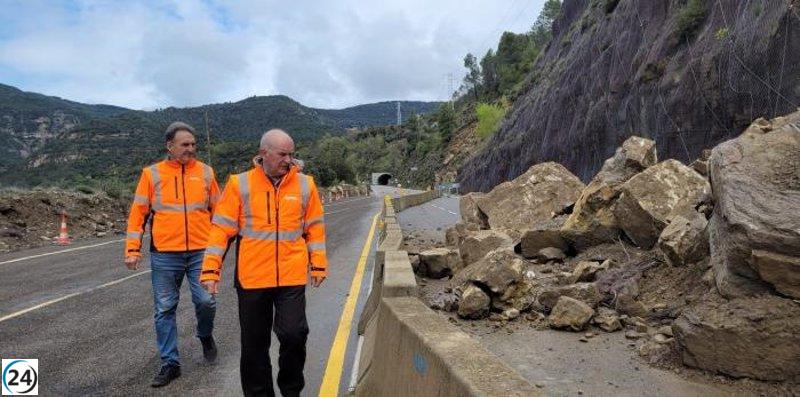 Reanudan circulación a dos vías en la A-139 para restablecer el enlace con La Ribagorza y el valle de Benasque.
