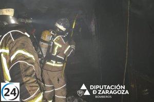 Incendio controlado en Morata de Jalón por los Bomberos de la DPZ; no se reportan heridos.