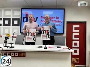 Sindicatos aragoneses demandan unidad política en defensa del modelo social europeo este 1 de Mayo.