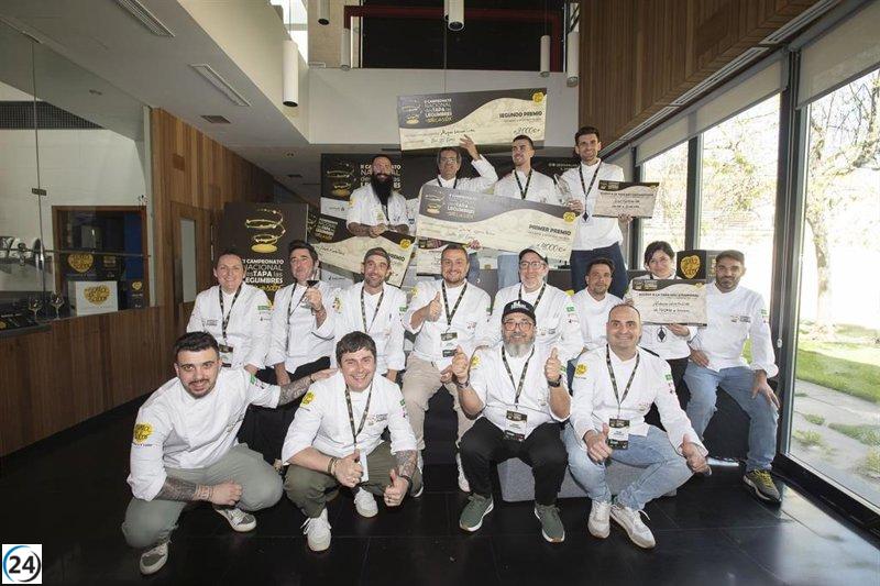 El chef David Lorente de Nola Gras, triunfa en la final de DesTAPA las Legumbres en Valladolid.
