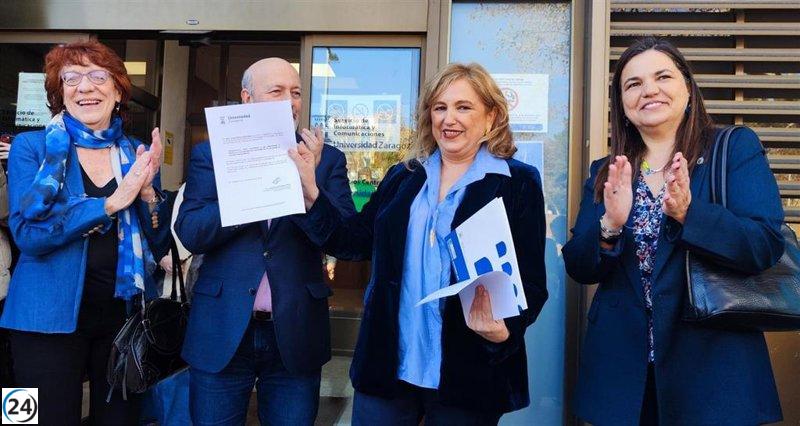 Rosa Bolea asume la rectoría de Unizar este lunes, en presencia de Jorge Azcón y Pilar Alegría.