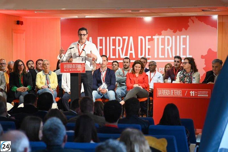 El PSOE de Teruel respalda su congreso y critica a Juste como portavoz del PP.