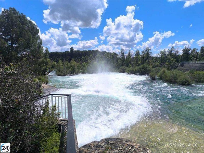 Embalses del Pirineo atenúan inundaciones tras las recientes lluvias en la cuenca del Ebro.