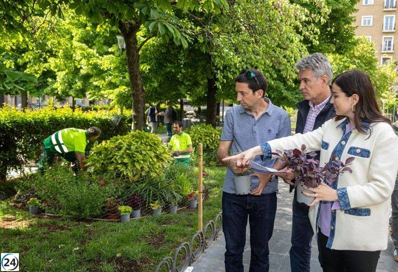 Zaragoza embellece sus barrios rurales con más de 16,000 flores y plantas para combatir el cambio climático.