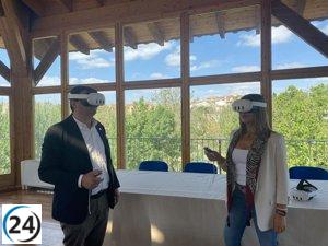 Gafas de realidad virtual destacan los encantos turísticos de Alcañiz, Teruel.