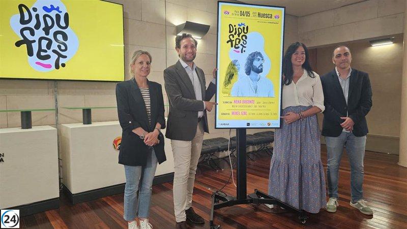 Mikel Izal y Nena Daconte protagonizan el Dipufest 2025 en Huesca, el 4 y 5 de julio.