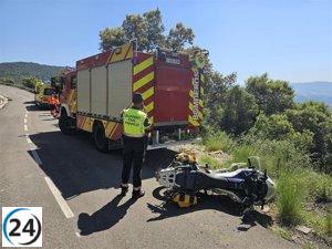 Fallece motociclista belga al precipitarse en un barranco en Graus, Huesca.
