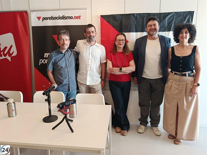 Izquierda Unida busca unir fuerzas en Zaragoza contra el aumento del militarismo.