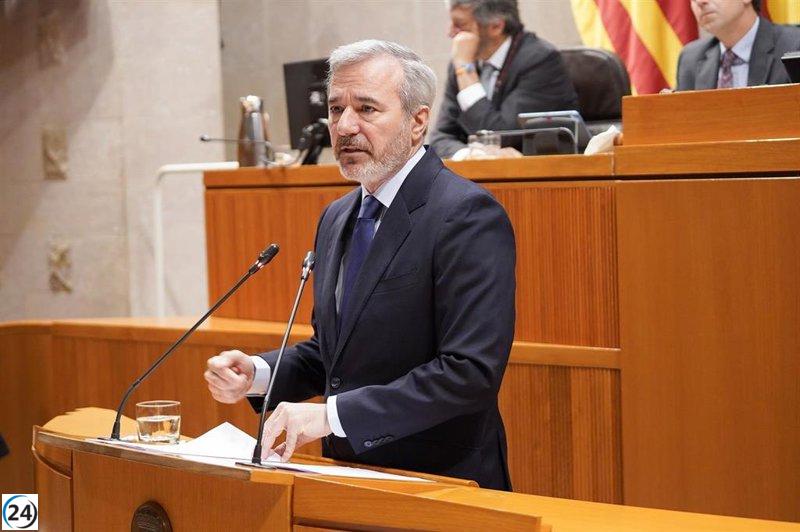 Azcón insta al PSOE a restablecer la democracia y convocar elecciones generales ya.