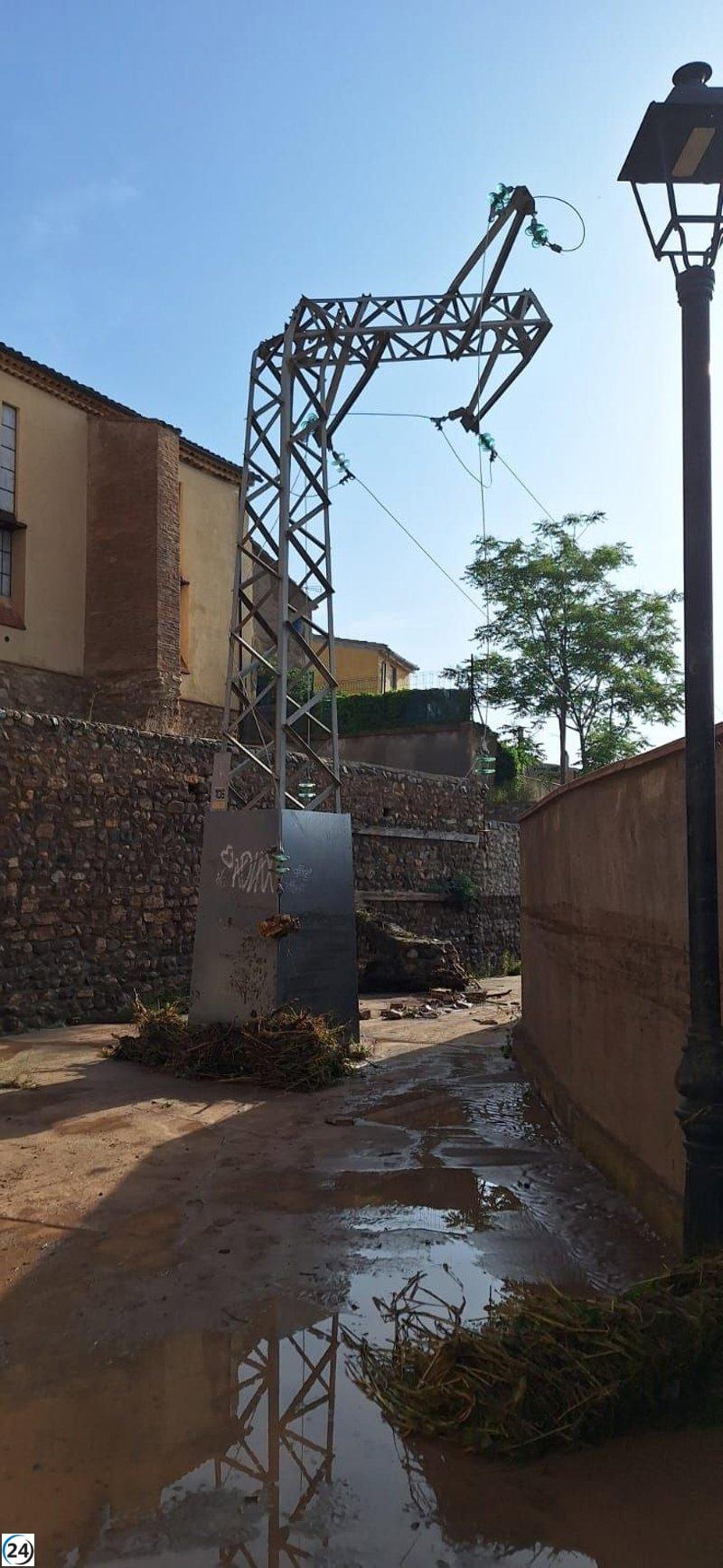 Endesa proporciona generadores eléctricos a residentes de Campo de Belchite tras la destrucción de la línea de energía.
