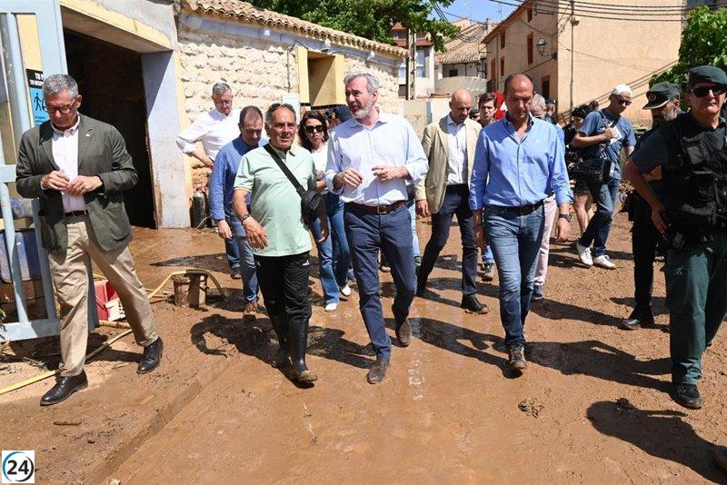 Azcón responde a las críticas por su lejanía en inundaciones: