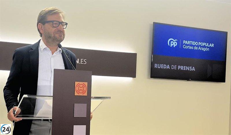 Ledesma (PP) destaca la gestión inmediata de Azcón ante las inundaciones, cuestionando la ausencia de Alegría.